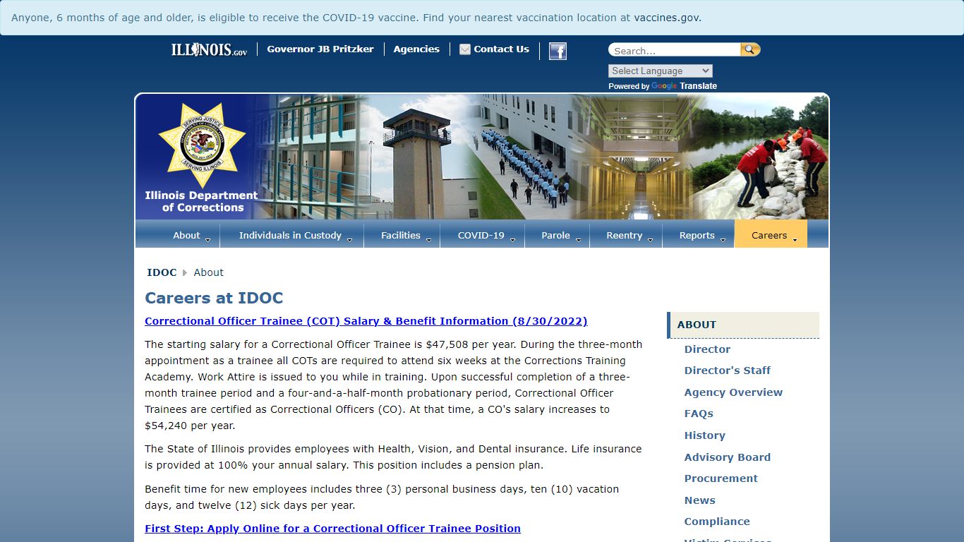 Careers at IDOC - About - Illinois